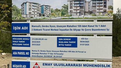 TOKİ, Manisa Gördes Uzunçam Mahallesi'nde 109 konutluk yeni bir proje