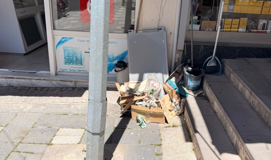 Gördes Merkez Çarşı’da çöp dağları oluştu, kötü koku ve görüntü