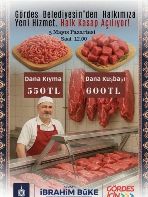   Gördes Belediyesi tarafından vatandaşların kaliteli ve uygun fiyatlı et